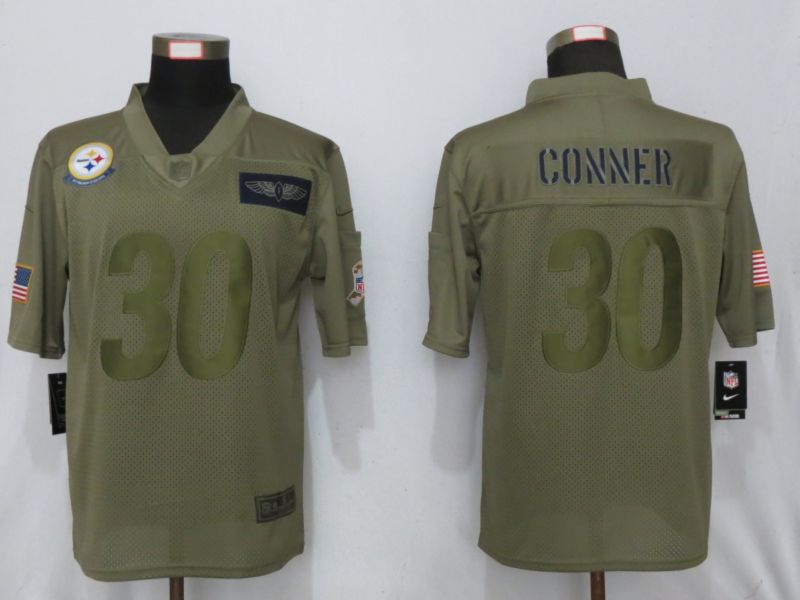 Men Pittsburgh Steelers #30 Conner Nike Camo 2019 Salute to Service Limited NFL Jerseys